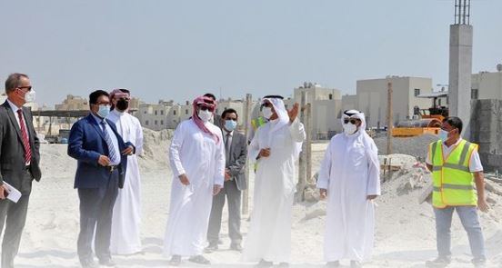 نسب انجاز متقدمة في تنفيذ وحدات مشروع اللوزي الإسكاني