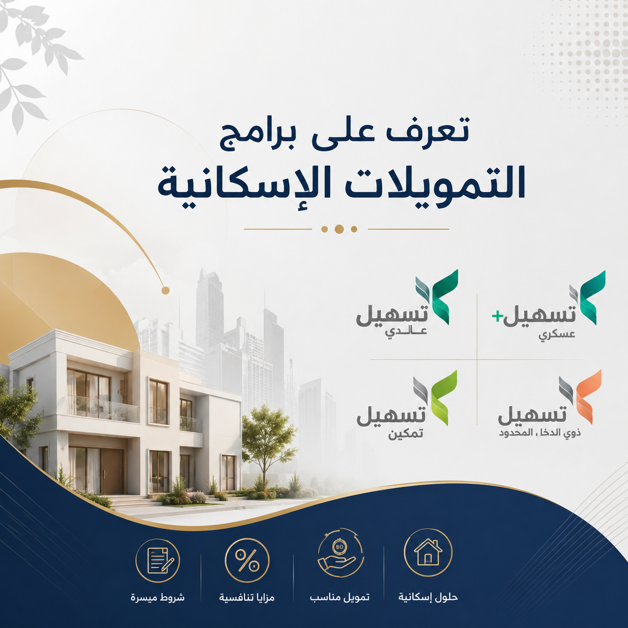 تعرف على برامج التمويلات الإسكانية